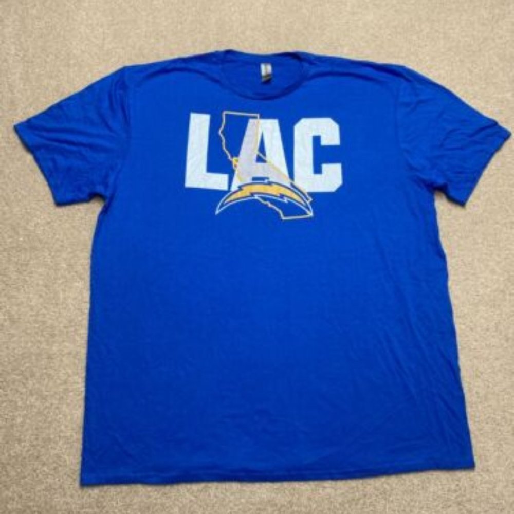 Los Angeles Chargers T-Shirt Gildan Size UK XL Blue Men's American Football